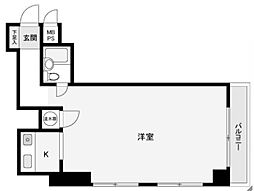 メイゾン麹町 ワンルームの間取図画像