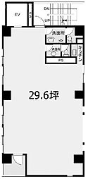 白鷺ビル ワンルームの間取図画像
