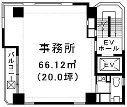 サンホリベビル ワンルームの間取図画像