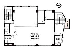 信陽商事ビル ワンルームの間取図画像
