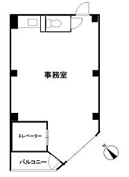 ワナミビル ワンルームの間取図画像