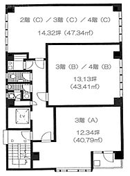 築地M.Sビル ワンルームの間取図画像