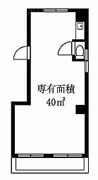 六義園第5コーポ ワンルームの間取図画像