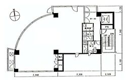 石川興産ビル ワンルームの間取図画像