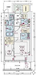 エステムコート名古屋新栄2アリーナ 1DKの間取図画像