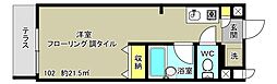 メゾンヴェルデ ワンルームの間取図画像