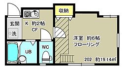 フォレストイン阿佐谷 1Kの間取図画像