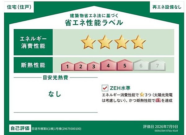 省エネ性能ラベルを拡大表示