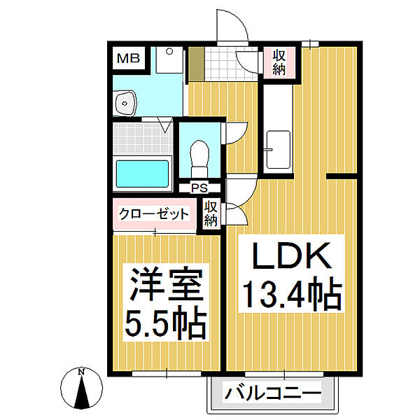 サープラスＳ・Ｋ ｜長野県東御市和(賃貸アパート1LDK・1階・46.14㎡)の写真 その2