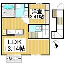 トリコロール西軽井沢  ｜ 長野県北佐久郡御代田町大字御代田（賃貸アパート1LDK・2階・45.55㎡） その2