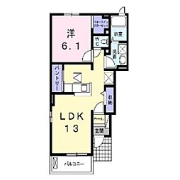 ウィンダム2 1LDKの間取図画像