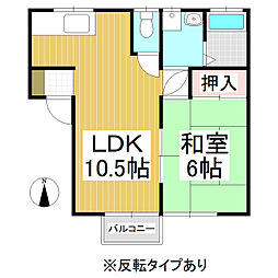 コーポ21 1LDKの間取図画像