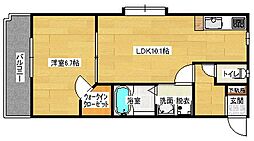グリーンストリート壱番館 1LDKの間取図画像