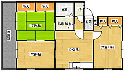 ビューテラス大町　B棟 1階3DKの間取り