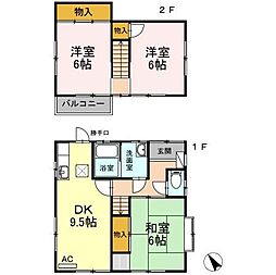 宮本戸建借家　B棟 1階3DKの間取り