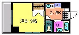 エスポワール牧村 1Kの間取図画像