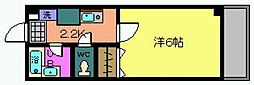 安田ビル 1Kの間取図画像