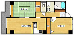 メゾンブランシュ 2階2LDKの間取り