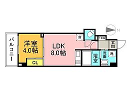 ELETTA吉島 403 4階1LDKの間取り