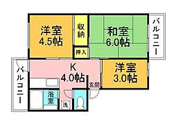 住田マンション 3Kの間取図画像