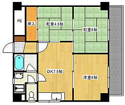 第2西村ビル 3DKの間取図画像