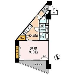 T2FLAT 1Kの間取図画像
