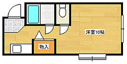 フラワービル広島 ワンルームの間取図画像