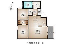 広島市南区青崎2丁目アパート 1SLDKの間取図画像