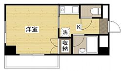 スノーハウス2 1Kの間取図画像