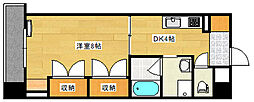 シェルクレール 1Kの間取図画像