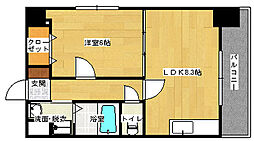 メゾンBlancheミヤガワ 1LDKの間取図画像