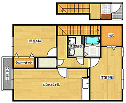 グランモア鶴江 2LDKの間取図画像