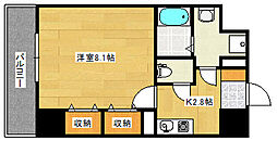 第22友建ビル 1Kの間取図画像