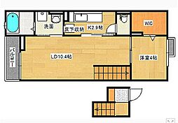 カーサ・ブルー 1LDKの間取図画像