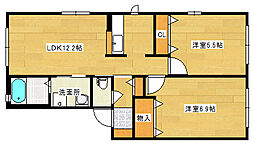 シャーメゾン馬木A 2LDKの間取図画像