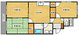 コーポ川本 3DKの間取図画像