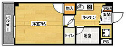 シンフォニー24 1Kの間取図画像