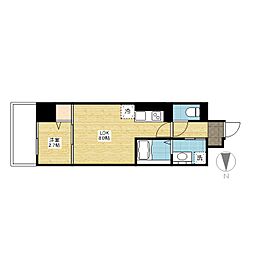 グランディール住吉 1LDKの間取図画像