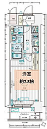 エステムコート広島国泰寺 1Kの間取図画像