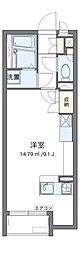 レオネクストクレール2 ワンルームの間取図画像