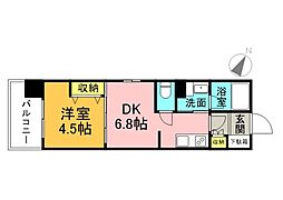 veloce5 1DKの間取図画像