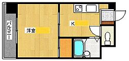 コート・ドール3 1DKの間取図画像