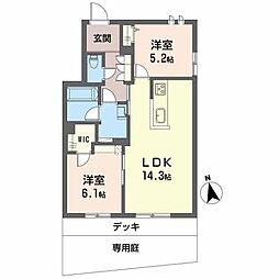 ミラベルシエロ 2LDKの間取図画像