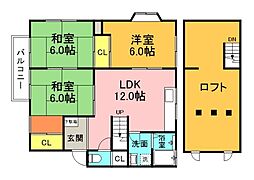 ハイム寺尾 3LDKの間取図画像