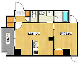 MARIOTERRACE平野町 1LDKの間取図画像