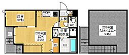 グランディックR.I青崎 1LDKの間取図画像