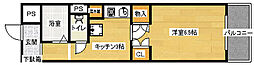 エスポアール・石川 1Kの間取図画像
