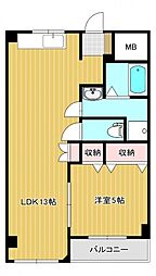 良光ビル 1LDKの間取図画像