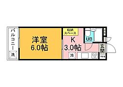 ハイムかんだ 1Kの間取図画像