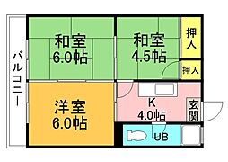 大宮グリーンハイツ 3Kの間取図画像